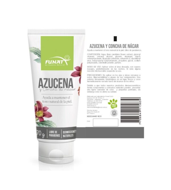 Beneficios crema de azucena y concha de nacar