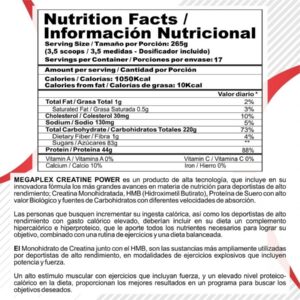 Información Nutricional Megaplex