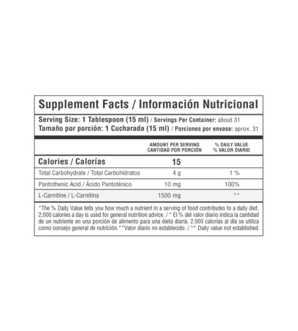 Beneficios del L-carnitine liquid 1500 mg