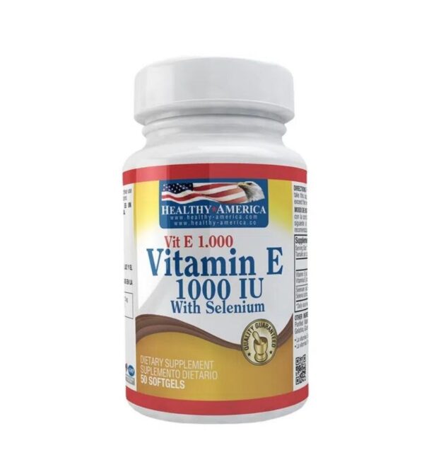 Beneficios del vitamina E 1000 IU selenio x 50 sofgels